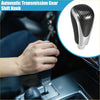 Black carbon fiber and chrome finish automatic gear shift knob for toyota hilux 2005-2012 shown from the back side