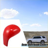 Red glossy plastic car gear shift lever cover for toyota tacoma 2020-2023 shown from the back side