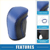 Blue and black leather gear shift boot with contrasting blue stitching for toyota c-hr 2018-2021