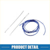 Set of two silver sewing needles with coiled blue thread for diy car gear shifting knob cover for toyota c-hr black blue