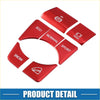 Red glossy plastic car handbrake drive mode button covers with engraved eco sport snow and parking symbols for toyota rav4