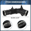 Black rubber car intake hose tube with metal clamps for toyota solara 2004-2008 shown from the back side