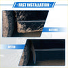 Black plastic front mud flap for toyota rav4 2019-2023 with sleek angled design for fast installation
