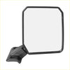 Black plastic side view mirror with rectangular frame and bracket for toyota land cruiser 70 75 78 series
