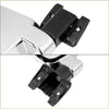 Chrome finished door handle with black plastic mount shown from the back for toyota land cruiser mirror replacement