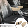 Beige microfiber leather car seat armrest cover with heart-shaped cutout for toyota sienna 2011-2018