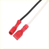 Red insulated wire connectors with black and white wires for car speaker connector harness adapter toyota pickup 1984-1988