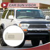 Beige plastic car sun visor with rectangular cutout and mounting hardware for toyota 4runner left driver side 2010-2023