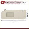 Beige fabric car sun visor with rectangular plastic panel and adjustable clips for toyota 4runner left driver side 2010-2023