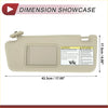 Beige plastic car sun visor with warning label and adjustable clip for left driver side Toyota Tacoma 2005-2011