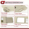 Beige car sun visor for toyota tacoma 2005-2011 with retractable mirror and adjustable clasp on driver side