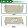 Beige plastic car sun visor for toyota venza 2009-2015 with built-in storage compartment and adjustable clip