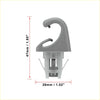 Gray plastic car sun visor hook clip retainer with curved design and mounting base for toyota models