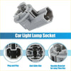 Gray plastic car tail lamp light bulb socket for Toyota RAV4 2019-2023 with molded secure bulb holder back view