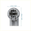 Backside of gray plastic car tail lamp light bulb socket with metallic contacts for toyota rav4 2019-2023