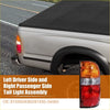 Right passenger side tail light assembly for toyota tacoma 2001-2004 with red amber and clear lenses shown from back side