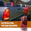 Red and clear plastic car tail light assembly for toyota tacoma 2005-2015 rear brake lamp back side view