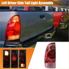 Red and amber lensed car tail light assembly for toyota tacoma 2005-2015 rear brake lamp back side view