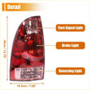 Red plastic car tail light assembly with clear lens for turn signal brake and reversing lights for toyota tacoma 2005-2015