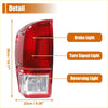 Red plastic car tail light assembly with brake turn signal and reversing lights for toyota tacoma 2016-2019 back side