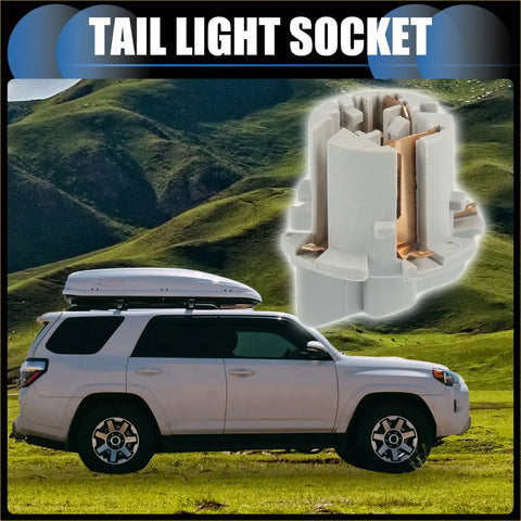 White plastic car tail light socket with copper internal contacts for toyota 4runner 2003-2009 backside view