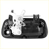 Black plastic car tailgate latch handle with white internal latch for 2000-2006 toyota tundra truck back side view