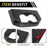 Black carbon fiber textured rear cup holder cover with cutout design for toyota tundra armrest box