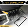 Carbon fiber black textured center console cup holder trim insert for 2024 toyota tacoma interior upgrade