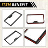 Carbon fiber center console cup holder trim cover for toyota tacoma 2024 with black frame and red accent trim