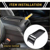 Carbon fiber central armrest storage box cover for toyota tundra with black textured integrated compartments