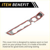 Red and chrome-trimmed gear shift cover trim for toyota tacoma carbon fiber console ac switch control panel