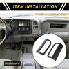 Black carbon fiber dashboard side air vent trim pieces for 2024 toyota tacoma vehicle interior