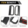Black carbon fiber car door handle trim inserts designed for 2024 toyota tacoma side air vent upgrade