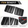 Black carbon fiber car side mirror cover trim pieces for toyota tundra 2022-2024 engine shroud cover set