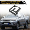 Black carbon fiber gear shift frame panel cover trim for 2024 toyota tacoma center console