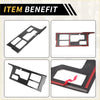 Carbon fiber gear shift frame panel cover trim for toyota tundra with black finish and red accent edges