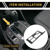 Black carbon fiber gear shift frame panel cover trim for toyota tundra with sleek textured finish and precise cutouts
