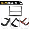 Black carbon fiber headlight switch button panel cover with sleek rectangular design and two horizontal cutouts for toyota tacoma 2024