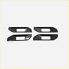 Carbon fiber interior door handle panel trim cover with black textured finish for ford ranger car interior