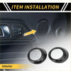 Carbon fiber interior door speaker covers in black for toyota tundra car interior with sleek grille design