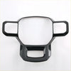 Carbon fiber interior steering wheel trim cover for ford ranger 2022+ with black glossy modern design