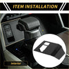Black carbon fiber textured electronic handbrake frame cover with sleek modern design for toyota tundra 2022-2024