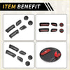 Carbon fiber pattern seat adjustment button cover for toyota tundra with black texture and red accent options