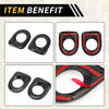 Back side of black carbon fiber rear door handle speaker cover set with red adhesive for toyota tundra interior trim