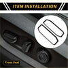 Black carbon fiber textured seat adjustment button panel for toyota tundra 2022-2024 car door trim piece