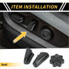 Black carbon fiber textured seat adjustment knobs for toyota tacoma trim control button set