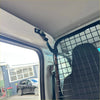 Black metal mesh cargo barrier with curved frame and bracket for toyota hiace 2005-2019 narrow body cargo door guard
