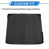 Black rubber cargo liner boot mat with textured ribbed surface for precise fit in toyota prius prius prime 2023-2024