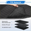 Black tpe cargo liner boot mat for toyota prius 2023-2024 with textured ribbed surface for grip and waterproofing