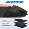 Black tpe cargo liner rear boot mat for Toyota Highlander 2024-2025 with textured ribbed waterproof surface and grip